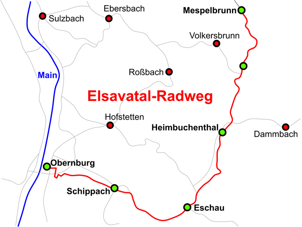 Elsavatal-Radweg-Bahntrassenweg