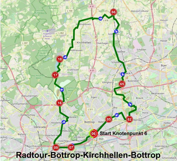 Radtour Bottrop-Kirchhellen-Dorsten-Bottrop
