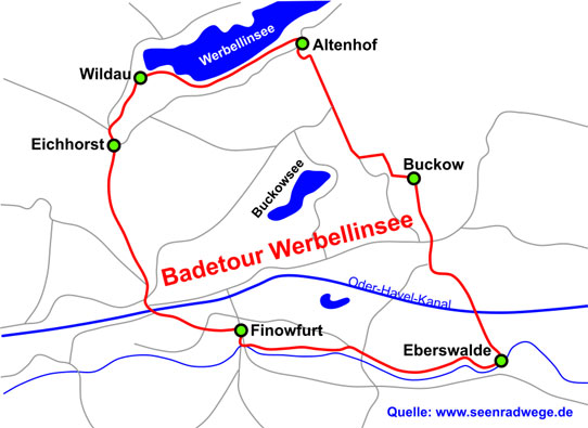 Werbellinsee-Radwege
